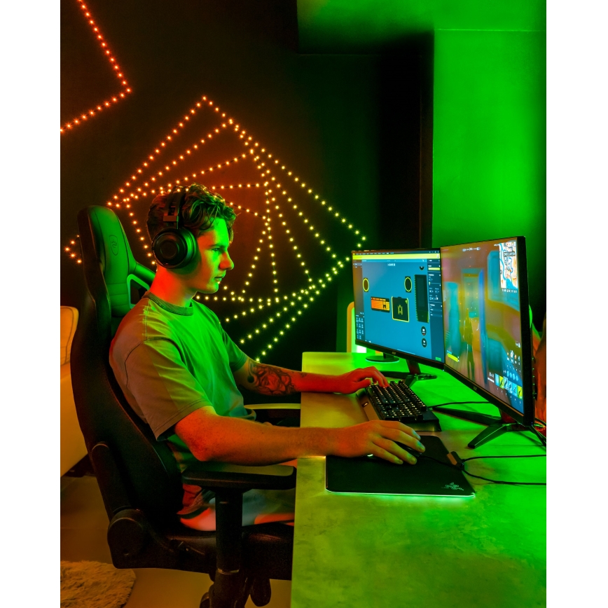 Twinkly - Catena DOTS LED RGB dimmerabile, 60 LED, 7 m, USB, Wi-Fi