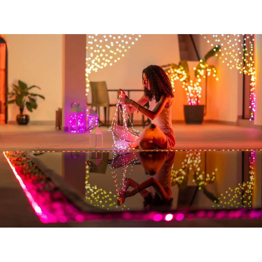 Twinkly - Catena DOTS LED RGB dimmerabile, 60 LED, 7 m, USB, Wi-Fi