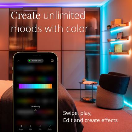 Twinkly - Striscia LED RGB dimmerabile per esterni 200xLED 10m IP44 WiFi
