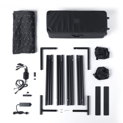 Twinkly - LED RGBW tenda luminosa natalizia dimmerabile per esterni LIGHTWALL 1120xLED 2,6x2,7 m IP44 Wi-Fi + dongle musicale