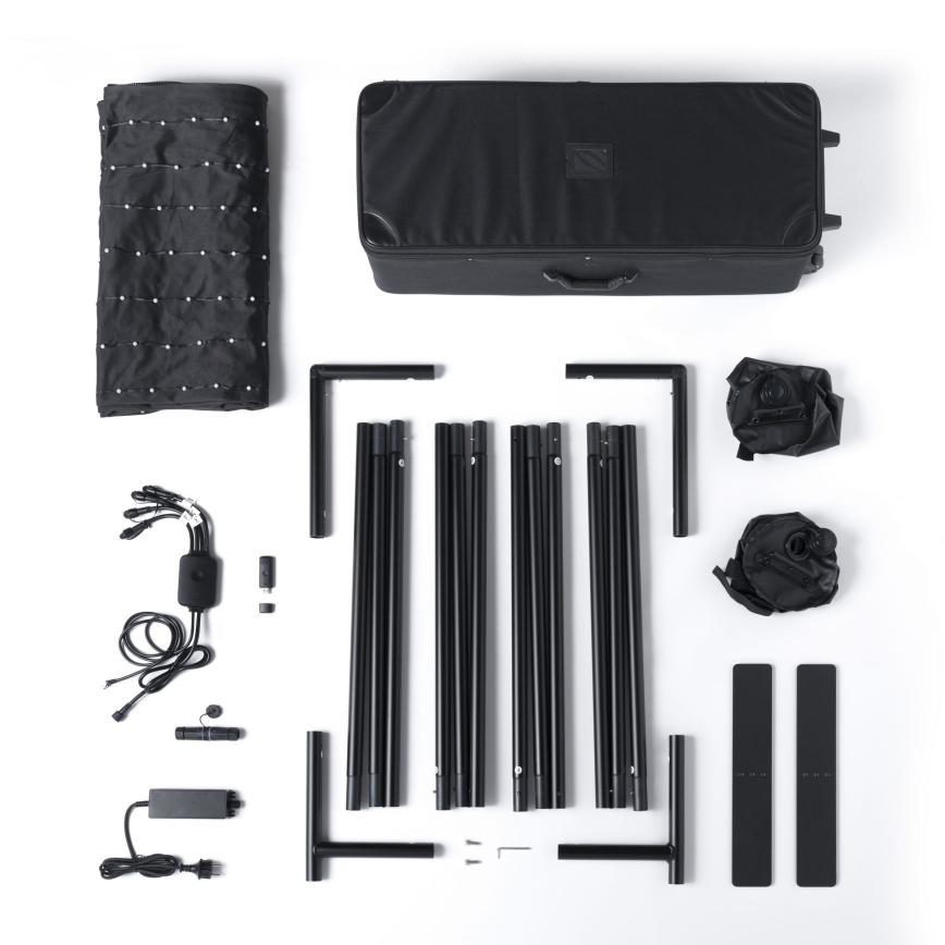 Twinkly - LED RGBW tenda luminosa natalizia dimmerabile per esterni LIGHTWALL 1120xLED 2,6x2,7 m IP44 Wi-Fi + dongle musicale