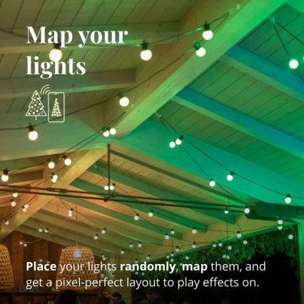 Twinkly - LED RGB Dimmerabile per esterni catena decorativa FESTOON 20xLED 14m IP44 Wi-Fi