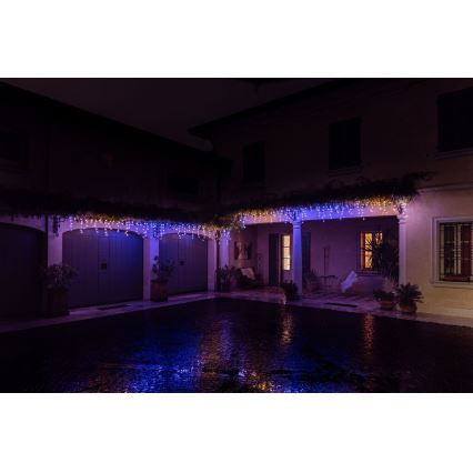 Twinkly - LED RGBW Dimmerabile per esterni Tenda natalizia ICICLE 190xLED 11,5m IP44 Wi-Fi