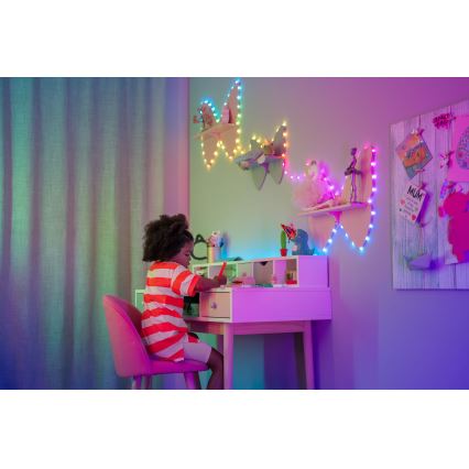 Twinkly - Catena luminosa LED RGB dimmerabile CANDIES, 200 LED, 14 m, USB, Wi‑Fi