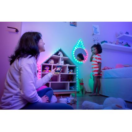 Twinkly - Catena luminosa LED RGB dimmerabile CANDIES, 200 LED, 14 m, USB, Wi‑Fi