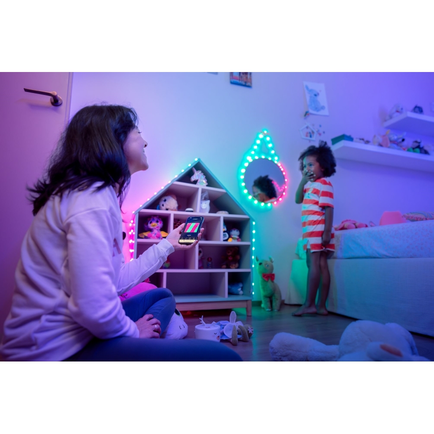 Twinkly - Catena luminosa LED RGB dimmerabile CANDIES, 200 LED, 14 m, USB, Wi‑Fi