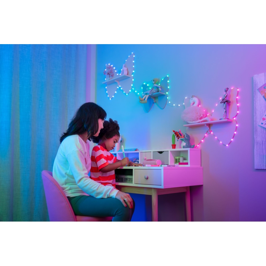 Twinkly - Catena luminosa LED RGB dimmerabile CANDIES 100 LED 8 m USB Wi-Fi