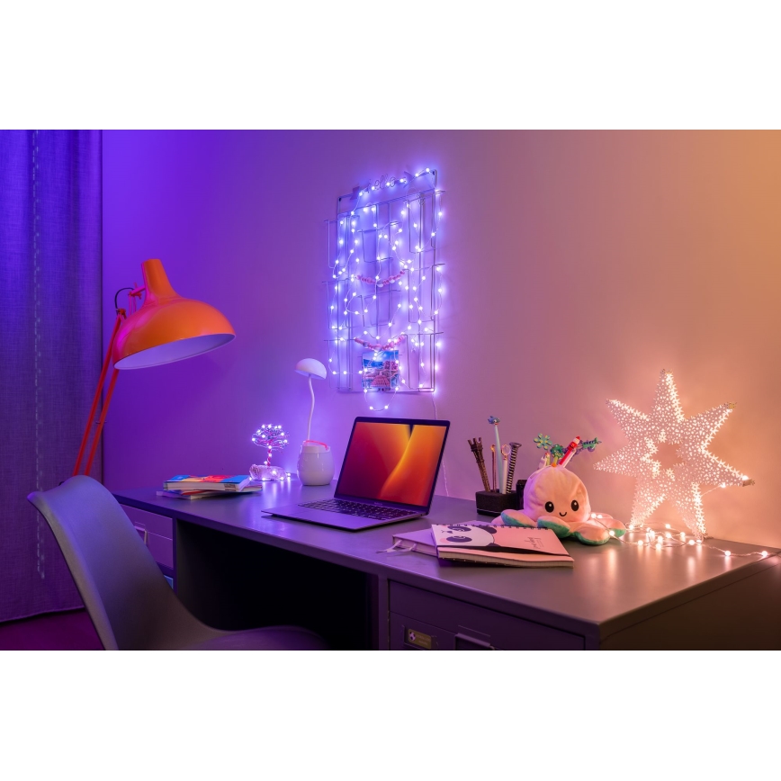 Twinkly - Catena luminosa LED RGB dimmerabile CANDIES 100 LED 8 m USB Wi-Fi
