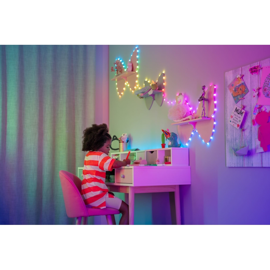 Twinkly - Catena luminosa LED RGB dimmerabile CANDIES 200 LED 14 m USB Wi-Fi