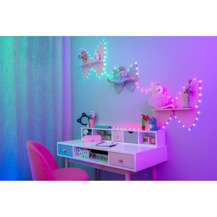 Twinkly - Catena luminosa LED RGB dimmerabile CANDIES 200 LED 14 m USB Wi-Fi