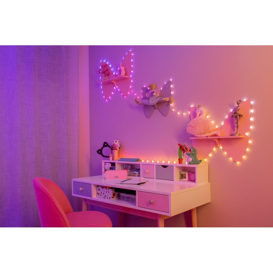 Twinkly - Catena luminosa LED RGB dimmerabile CANDIES 200 LED 14 m USB Wi-Fi