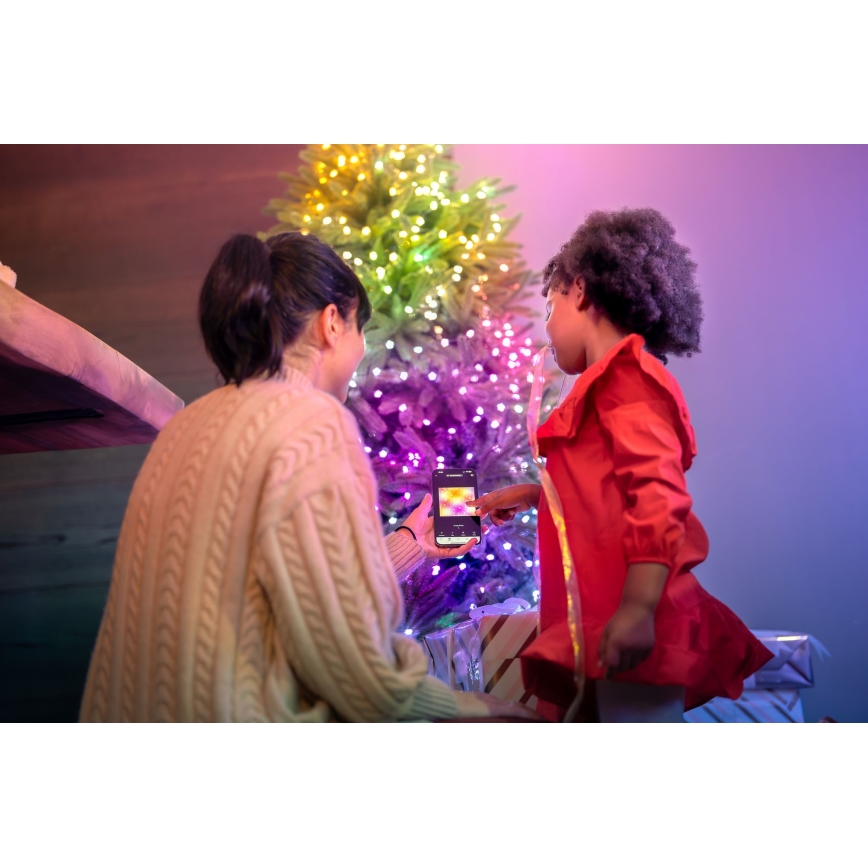 Twinkly - Catena luminosa LED RGB dimmerabile CANDIES 200 LED 14 m USB Wi-Fi