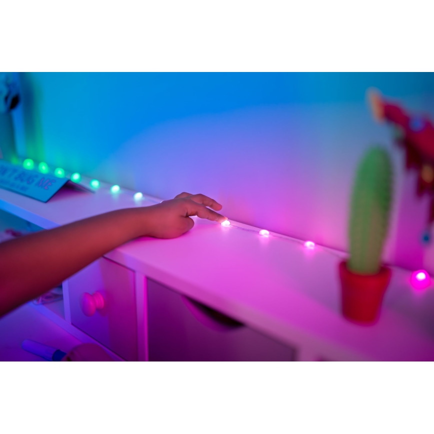 Twinkly - Catena luminosa natalizia LED RGB dimmerabile CANDIES 100xLED 8 m USB Wi-Fi