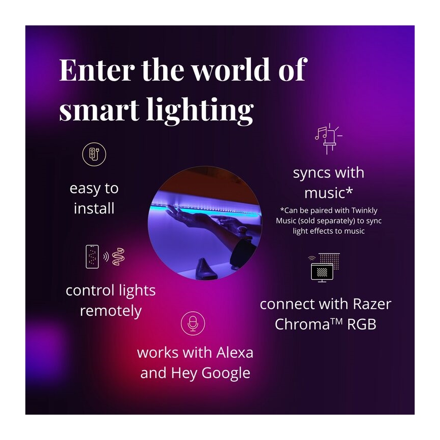 Twinkly - LED RGB Striscia dimmerabile LINE 100xLED 1,5 m Wi-Fi
