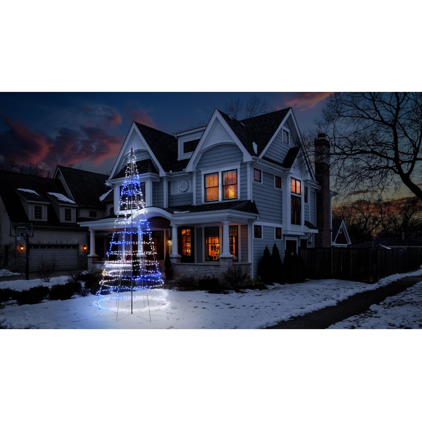Twinkly - Albero di Natale da esterno con luci LED RGBW dimmerabili LIGHT TREE 1000xLED 6 m IP44 Wi-Fi