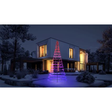 Twinkly - Albero di Natale da esterno con luci LED RGBW dimmerabili LIGHT TREE 1000xLED 6 m IP44 Wi-Fi