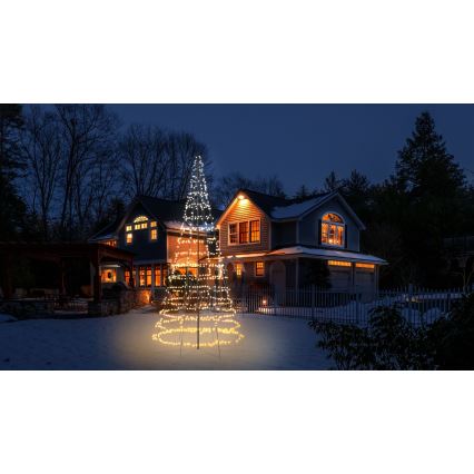 Twinkly - Albero di Natale da esterno con luci LED RGBW dimmerabili LIGHT TREE 1000xLED 6 m IP44 Wi-Fi
