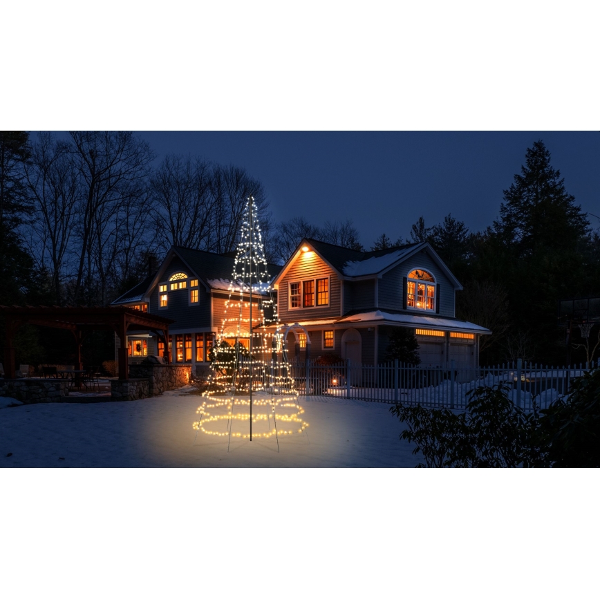 Twinkly - Albero di Natale da esterno con luci LED RGBW dimmerabili LIGHT TREE 1000xLED 6 m IP44 Wi-Fi