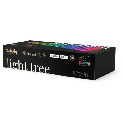 Twinkly TWP500SPP-BEU- Albero di Natale a LED RGBW per esterni 450xLED 3m IP44 Wi-Fi