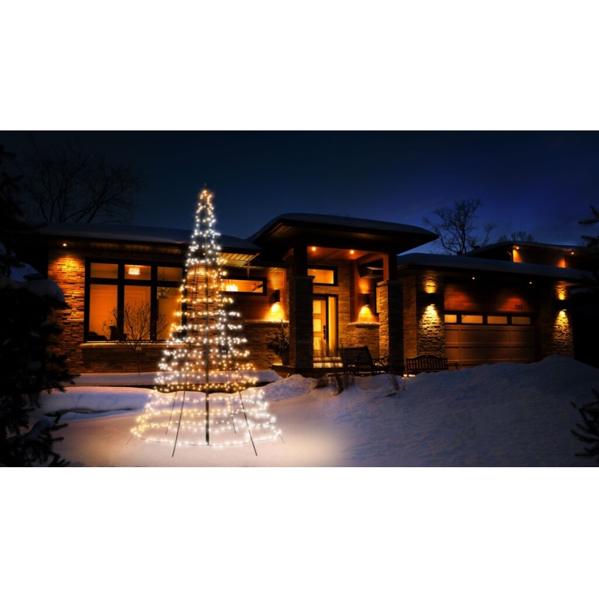 Twinkly TWP750SPP-BEU- Albero di Natale da esterno LED RGBW 750xLED 4m IP44 Wi-Fi