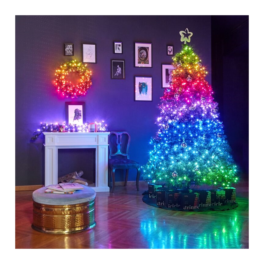 Twinkly - LED RGBW Dimmerabile per esterni Catena natalizia STRINGS 250xLED 23,5m IP44 Wi-Fi