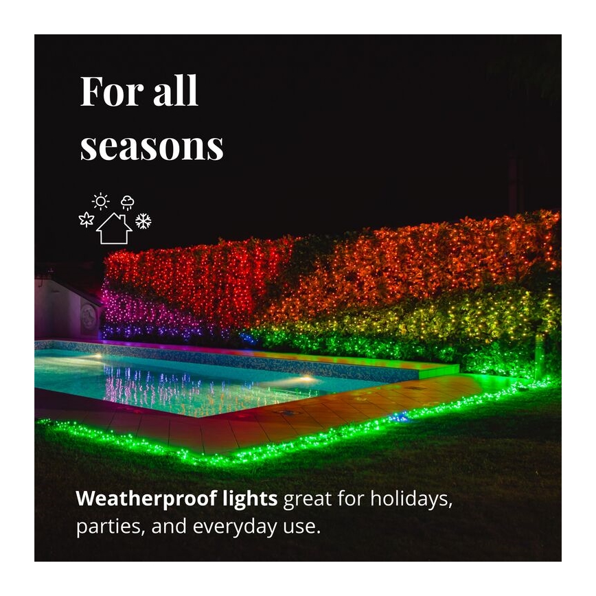 Twinkly - LED RGBW Dimmerabile per esterni Catena natalizia STRINGS 250xLED 23,5m IP44 Wi-Fi