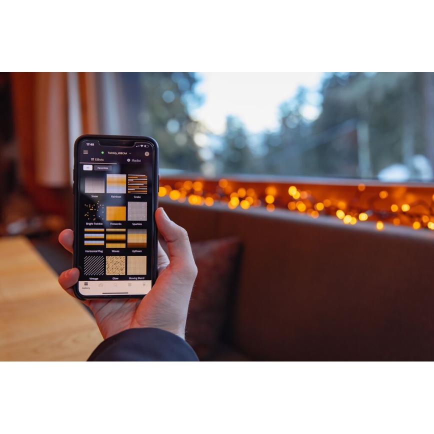 Twinkly - LED Dimmerabile per esterni strisce natalizie STRINGS 400xLED 35,5m IP44 Wi-Fi