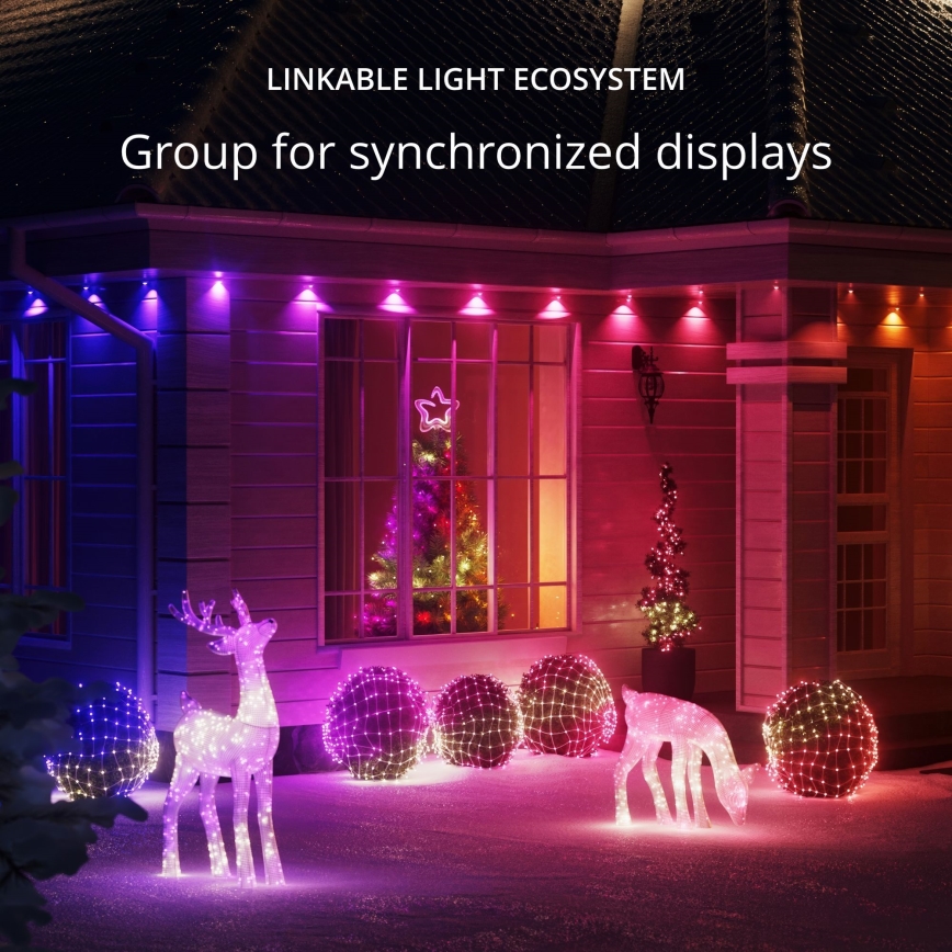 Twinkly - Stella di Natale dimmerabile a LED RGB 76xLED USB Wi-Fi