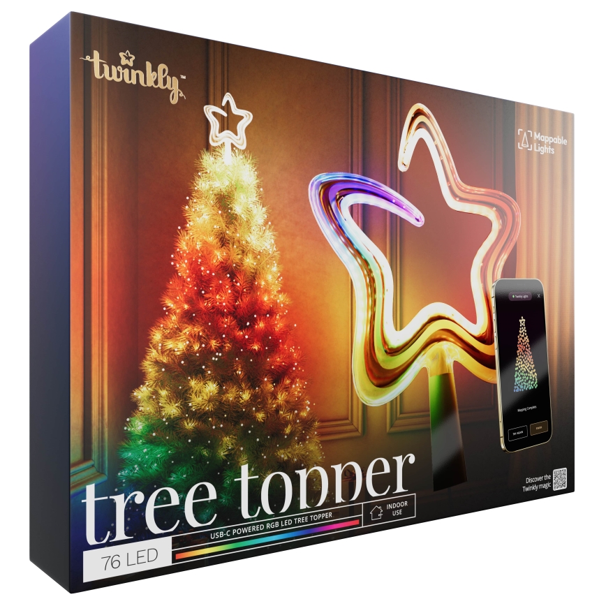 Twinkly - Stella di Natale dimmerabile a LED RGB 76xLED USB Wi-Fi