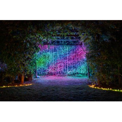 Twinkly - LED RGBW Dimmerabile per esterni Tenda natalizia CURTAIN 210xLED 6,1m IP44 Wi-Fi