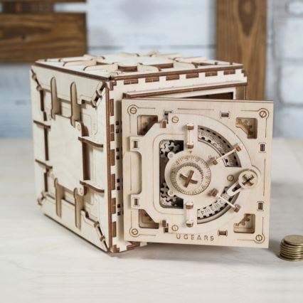 Ugears - 3D puzzle meccanico in legno Cassaforte