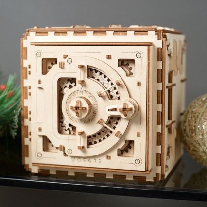 Ugears - 3D puzzle meccanico in legno Cassaforte