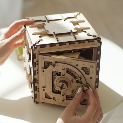 Ugears - 3D puzzle meccanico in legno Cassaforte