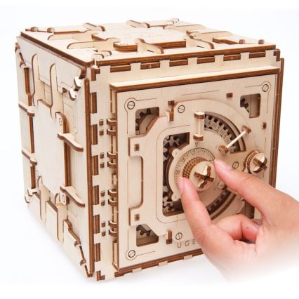 Ugears - 3D puzzle meccanico in legno Cassaforte