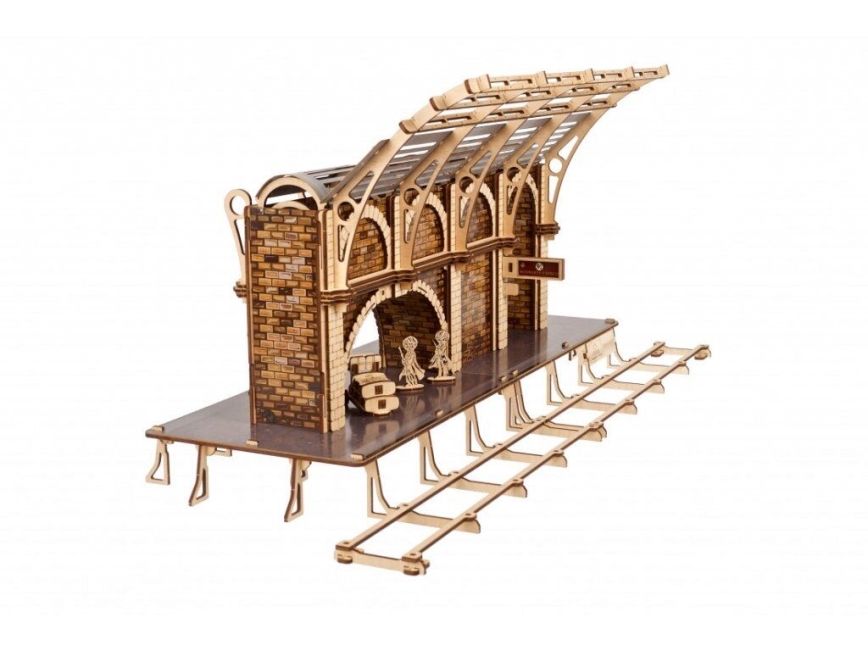 Ugears - 3D puzzle meccanico in legno Harry Potter piattaforma treno