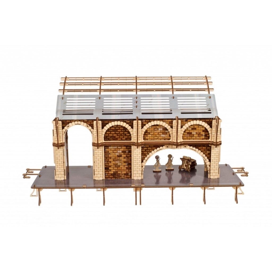 Ugears - 3D puzzle meccanico in legno Harry Potter piattaforma treno