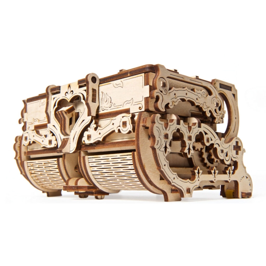 Ugears - 3D puzzle meccanico in legno Scatola di gioielli antichi