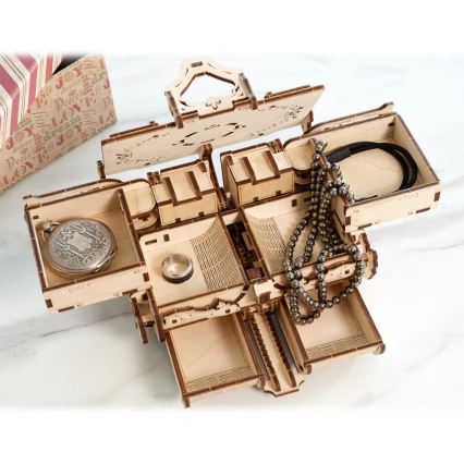 Ugears - 3D puzzle meccanico in legno Scatola di gioielli antichi