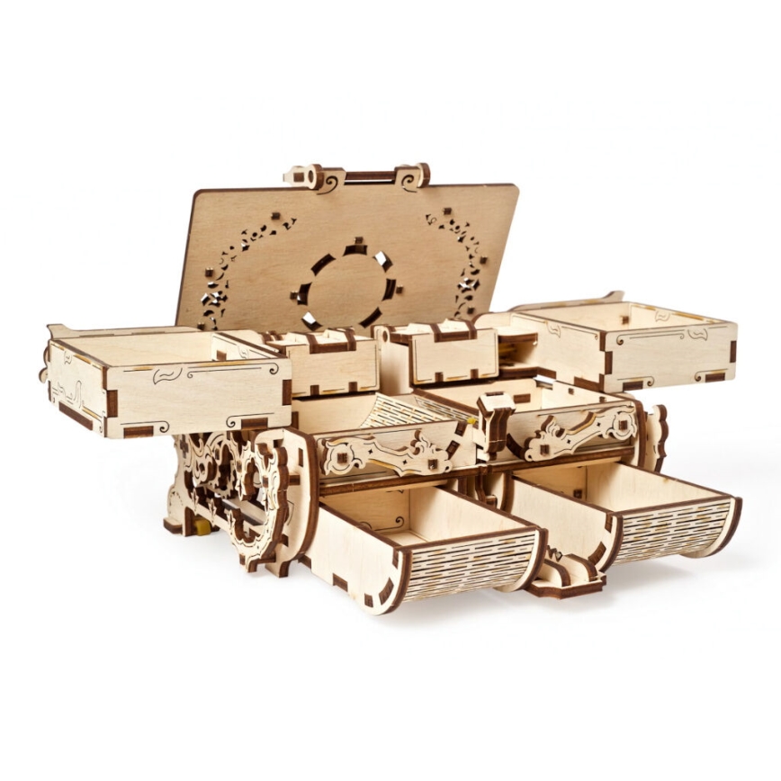 Ugears - 3D puzzle meccanico in legno Scatola di gioielli antichi