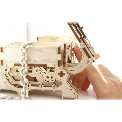 Ugears - 3D puzzle meccanico in legno Scatola di gioielli antichi