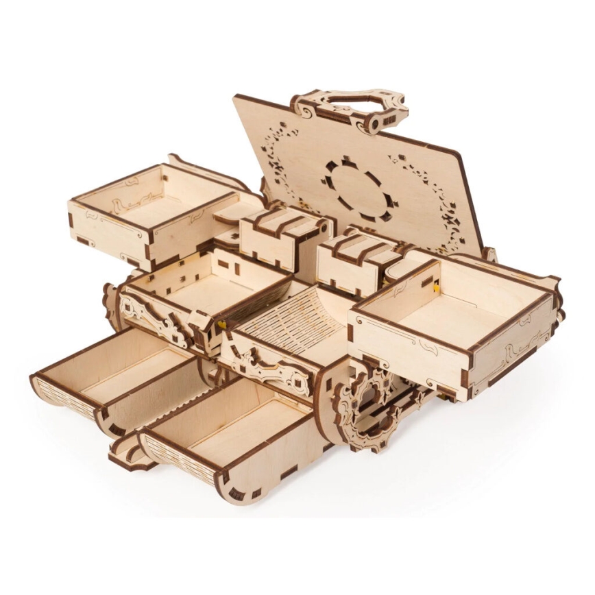 Ugears - 3D puzzle meccanico in legno Scatola di gioielli antichi