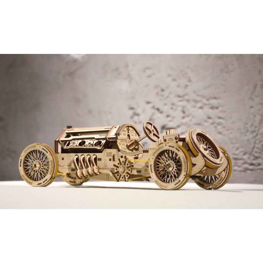 Ugears - 3D puzzle meccanico in legno U9 Macchina Grand Prix