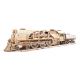 Ugears - 3D puzzle meccanico in legno V-Express locomotiva a vapore con carrello
