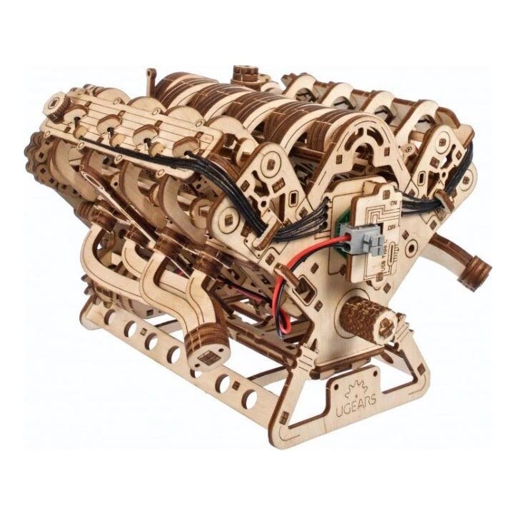 Ugears - Puzzle meccanico 3D in legno Motore V8