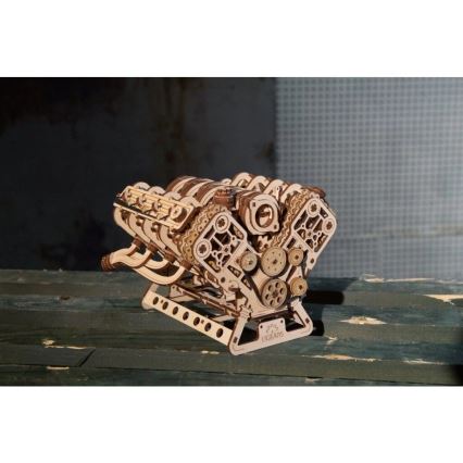 Ugears - Puzzle meccanico 3D in legno Motore V8