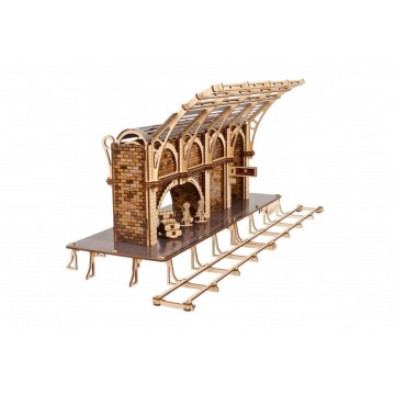 Ugears - Puzzle meccanico in legno 3D Binario del treno di Harry Potter