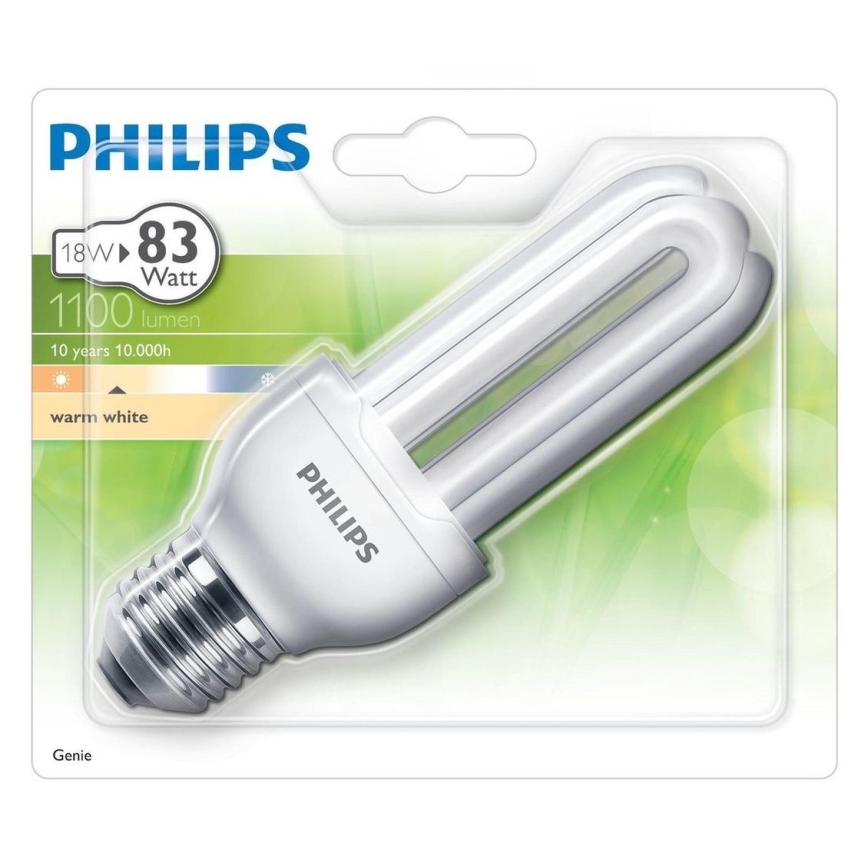 Úporná lampadina Philips GENIE E27/18W/230V 2700K