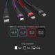 USB / USB Lightning / MicroUSB / USB-C 1,2m multicolore
