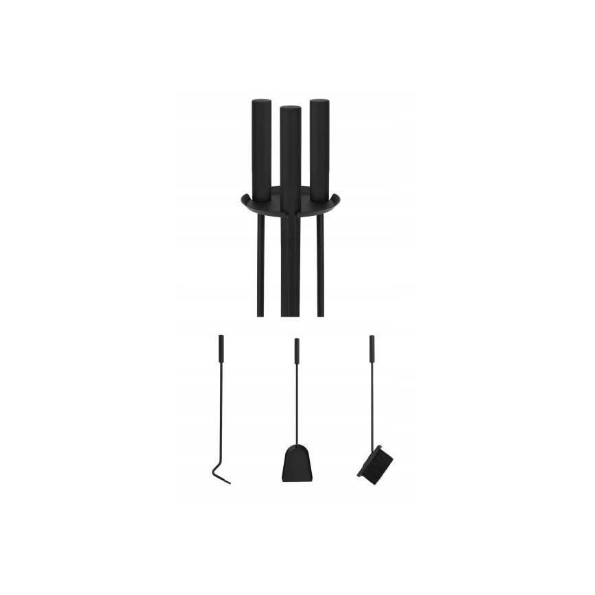 Utensili per caminetto in acciaio inox 4 pezzi