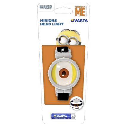 Varta 15611 - Lampada LED frontale per bambini MINIONS LED/5W/1xAAA